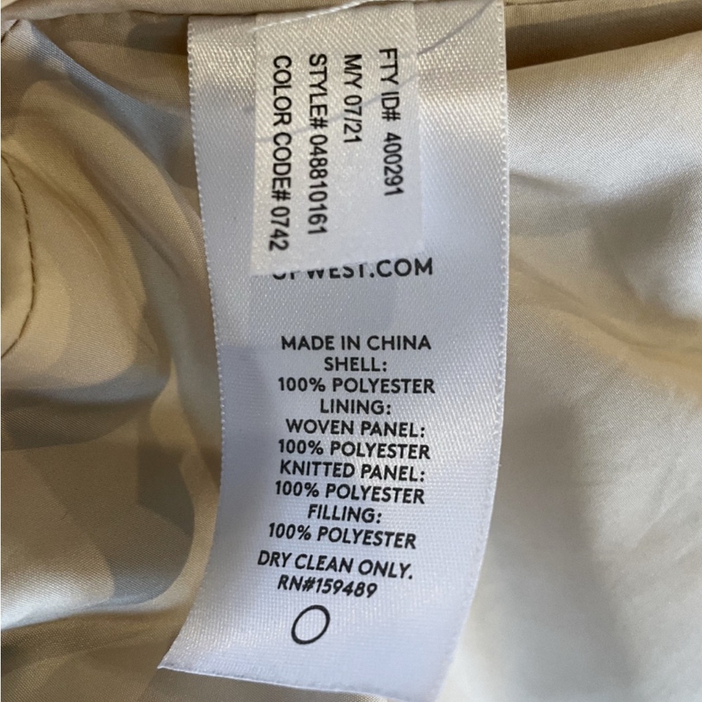UpWest Slate Gray Puffer Coat with Cream Lining - Picture 6 of 9